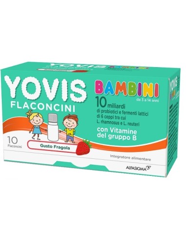 YOVIS FERMENTI BAMBINI FRAGOLA 10 FLACONCINI 10ML NUOVA FORMULA