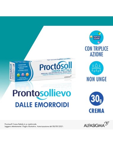 PROCTOSOLL CREMA RETTALE PER EMORROIDI 30G