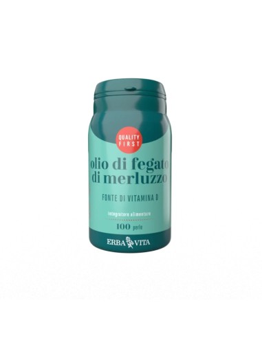 ERBA VITA OLIO FEGATO MERLUZZO 100 PERLE 453MG