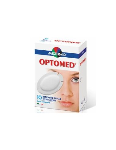 GARZA OCULARE MEDICATA MASTER-AID OPTOMED SUPER 10 PEZZI