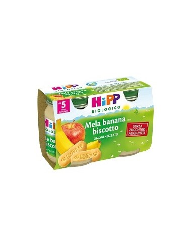 HIPP BIO OMOGENEIZZATO MELA BANANA BISCOTTO 2X125 G