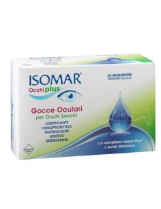 ISOMAR OCCHI PLUS GOCCE OCULARI PER OCCHI SECCHI ALL'ACIDO IALURONICO 0,25% 30 FLACONCINI MONODOSE