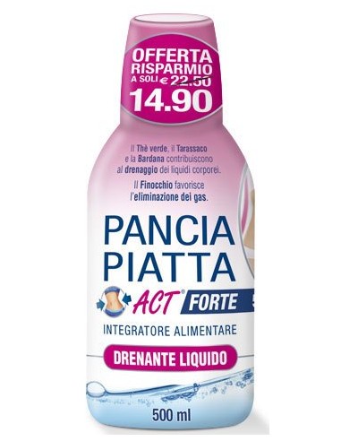 PANCIA PIATTA ACT FORTE DRENANTE LIQUIDO 500 ML
