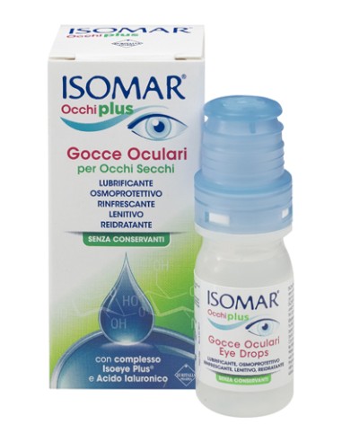 ISOMAR OCCHI PLUS GOCCE OCULARI PER OCCHI SECCHI ALL'ACIDO IALURONICO 0,25% 10 ML