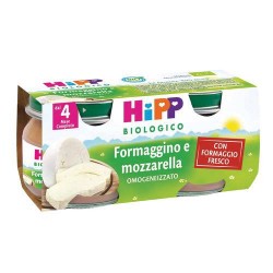 HIPP BIO OMOGENEIZZATO FORMAGGINO E MOZZARELLA 2X80G