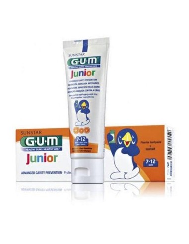 GUM JUNIOR DENTIFRICIO PER BAMBINI 7/12 ANNI CON FLUORO 50ml